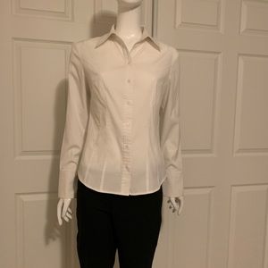 Express white stretch blouse, 10, very little wear